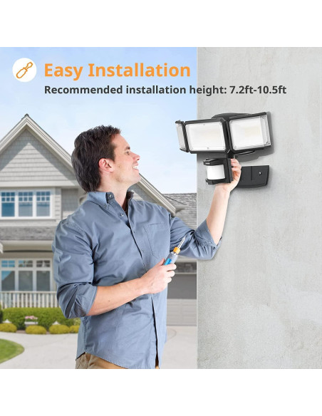 LEPOWER Luz de Inundación LED Inalámbrica 1500LM Exterior