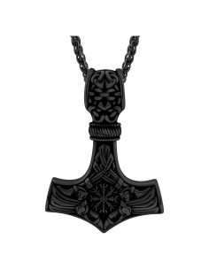 Collar Martillo de Thor Vikingo Joyería Nórdica Acero Inoxidable 18K