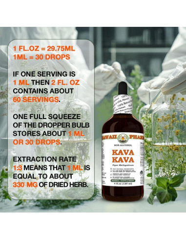 Extracto de Raíz de Kava Kava Hawaii Pharm 60 ml Sin Alcohol