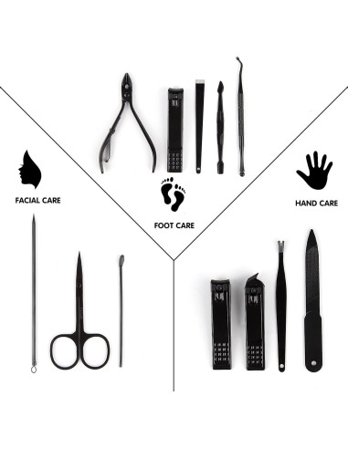 Kit de Manicura y Pedicura Tumkun 12 Piezas Azul