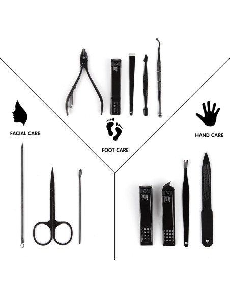 Kit de Manicura y Pedicura Tumkun 12 Piezas Azul