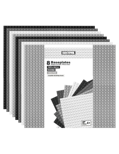 Paquete de 8 Placas Base de Ladrillos 25.5x25.5 cm ABS