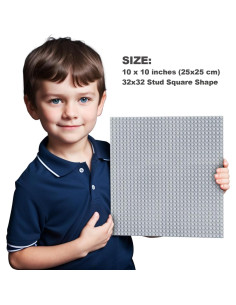 Paquete de 8 Placas Base de Ladrillos 25.5x25.5 cm ABS 2