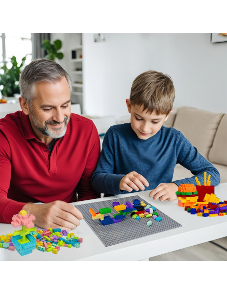 Paquete de 8 Placas Base de Ladrillos 25.5x25.5 cm ABS