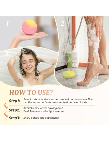 15 Pastillas de Vapor de Ducha Aromaterapia Leoce - Relajación