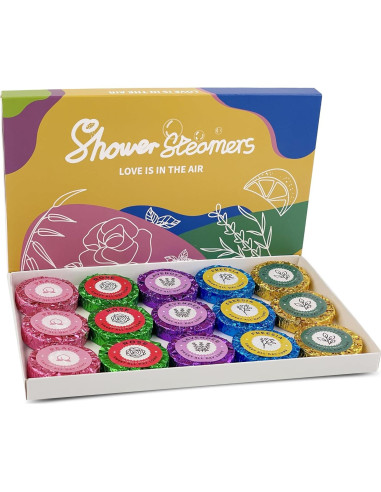 15 Pastillas de Vapor de Ducha Aromaterapia Leoce - Relajación
