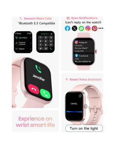 Reloj Inteligente TOOBUR Rosa Claro 1.91" HD Fitness 2