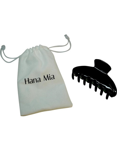 Clip de Pelo Grande Hana Mia - Acetato Sostenible 10.16 cm Negro