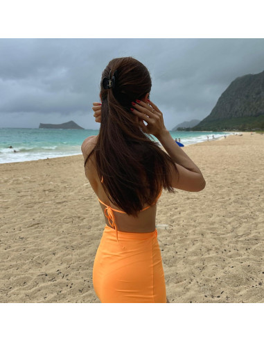 Clip de Pelo Grande Hana Mia - Acetato Sostenible 10.16 cm Negro