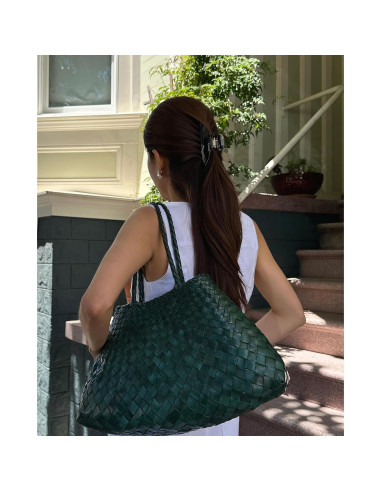 Clip de Pelo Grande Hana Mia - Acetato Sostenible 10.16 cm Negro