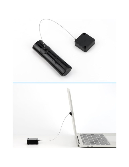 Cable Retráctil de Seguridad EKZ 1.98m con Control Remoto