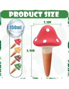 4 Picos de Riego Automático de Terracota 150ml para Plantas 2