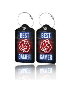 Etiquetas de Equipaje GACCAP 2 Pcs Cuero con Privacidad