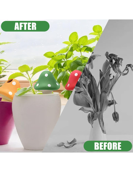 4 Picos de Riego Automático de Terracota 150ml para Plantas