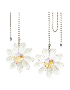 Cadena de Tirar para Ventilador de Techo LEFERS, 2 Piezas Cristal 4.6 cm