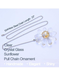 Cadena de Tirar para Ventilador de Techo LEFERS, 2 Piezas Cristal 4.6 cm 2