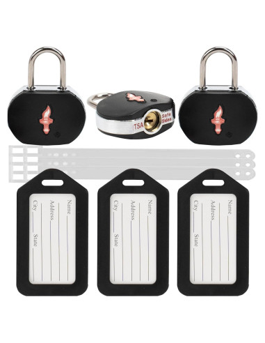 Candados de Equipaje TSA 3 Pack dwoyow con Etiquetas