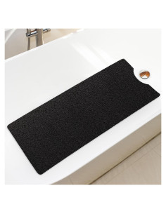 Alfombra de Baño Antideslizante Zoryllic 101.6x40.6cm PVC Negro