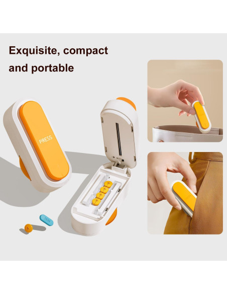 Cortador de Pastillas Vilosa Naranja con Cuchilla de Acero Inoxidable