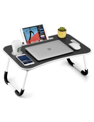 Mesa Plegable para Laptop FISYOD 59.7x39.9 cm Negra