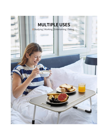 Mesa Plegable para Laptop FISYOD 59.7x39.9 cm Negra