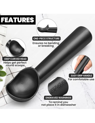 Cuchara de Helado CUNSENR de Aluminio Antiadherente 17.8 cm