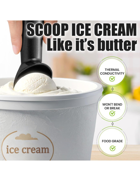 Cuchara de Helado CUNSENR de Aluminio Antiadherente 17.8 cm