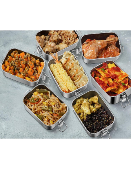 Caja de Almuerzo Bento Leonyo 550ml Acero Inoxidable 18/10
