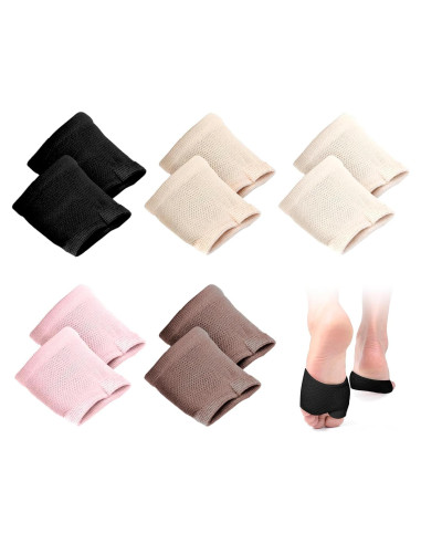 Medias Abiertas para Mulas de Mujeres - 5 Pares Algodón Antideslizantes