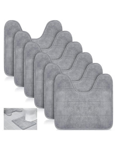 Timgle 6 Alfombrillas de Baño Espuma de Memoria Antideslizantes 40x50cm
