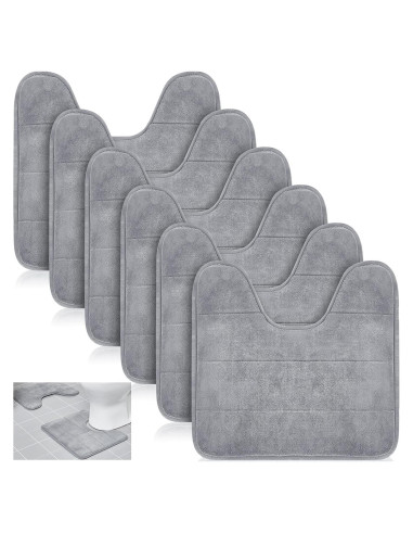 Timgle 6 Alfombrillas de Baño Espuma de Memoria Antideslizantes 40x50cm
