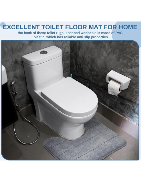 Timgle 6 Alfombrillas de Baño Espuma de Memoria Antideslizantes 40x50cm