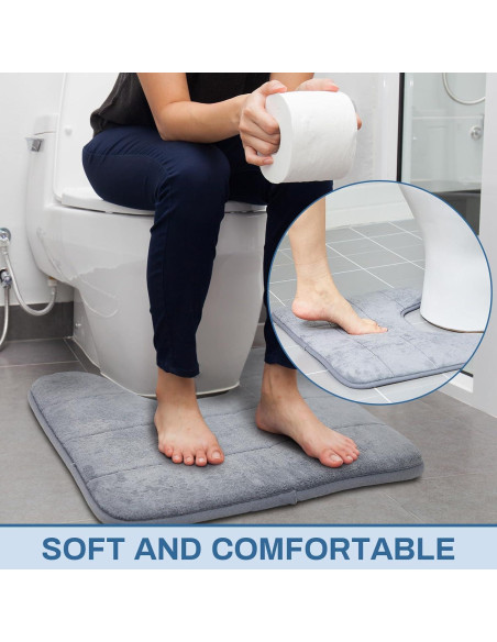 Timgle 6 Alfombrillas de Baño Espuma de Memoria Antideslizantes 40x50cm