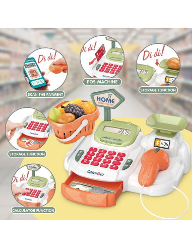 Caja Registradora de Juguete Sotodik con Sonidos y Accesorios