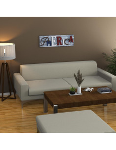 Decoración de Pared América Alpine 81.3 cm Madera y Metal 2