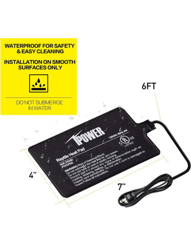 Almohadilla Térmica para Reptiles iPower 10x17 cm 2 Pack