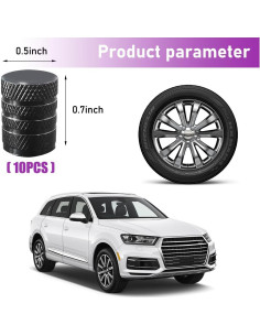 Ziciner 10 Tapones de Válvula de Neumático de Aluminio 2
