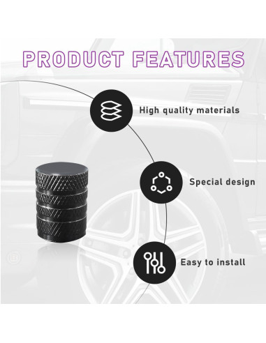 Ziciner 10 Tapones de Válvula de Neumático de Aluminio