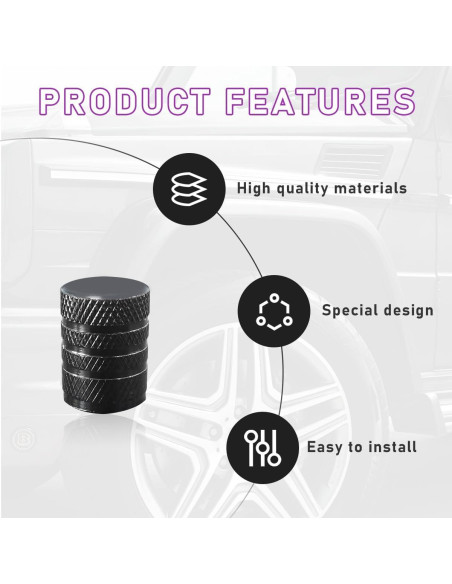 Ziciner 10 Tapones de Válvula de Neumático de Aluminio