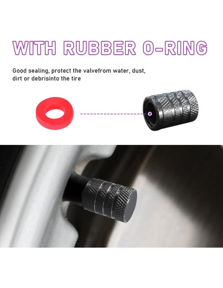 Ziciner 10 Tapones de Válvula de Neumático de Aluminio