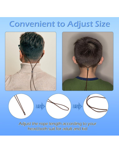 Correa de Silicona Elástica Feisedy para Gafas - 2 Paquetes