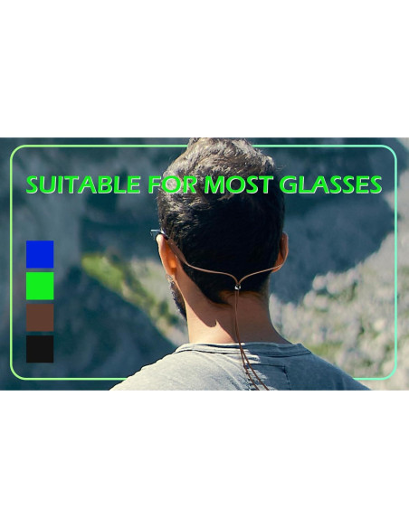 Correa de Silicona Elástica Feisedy para Gafas - 2 Paquetes