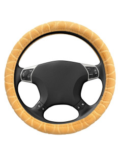 Funda de Volante de Coche Wevdn Beige 38.1 cm Antideslizante