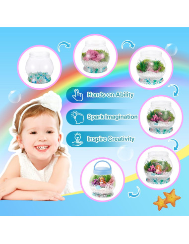 Kit de Terrario Iluminado Hasviey para Niñas 3+ Años