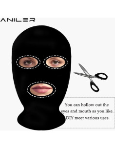 Máscara de Spandex Unisex para Halloween - Talla Única Negra 2