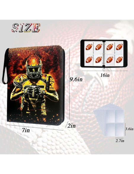 Carpeta de Tarjetas de Fútbol QANYYO 400 Bolsillos Recargable