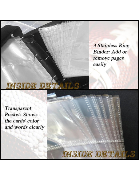 Carpeta de Tarjetas de Fútbol QANYYO 400 Bolsillos Recargable