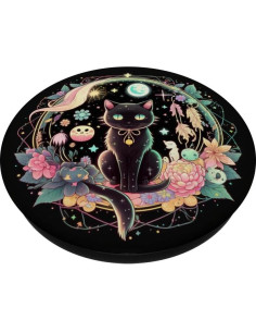PopGrip Adhesivo Fases de la Luna Gato Negro Kawaii 2