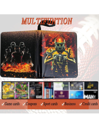 Carpeta de Tarjetas de Fútbol QANYYO 400 Bolsillos Recargable