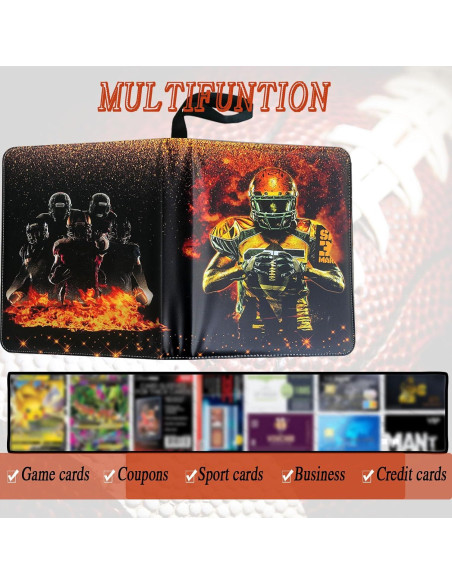 Carpeta de Tarjetas de Fútbol QANYYO 400 Bolsillos Recargable